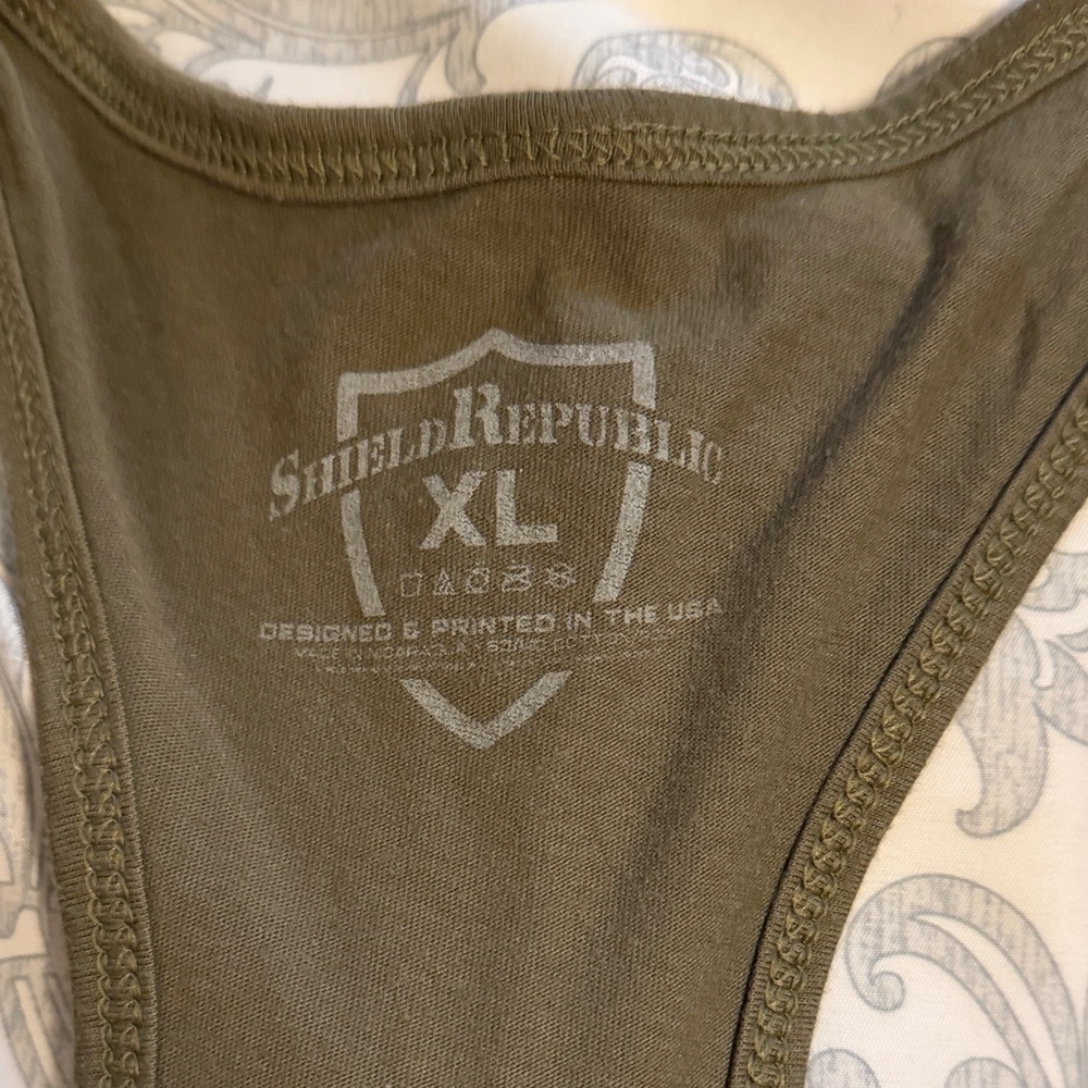 Women's Khaki Graphic Tank Top - Picture 2 of 3